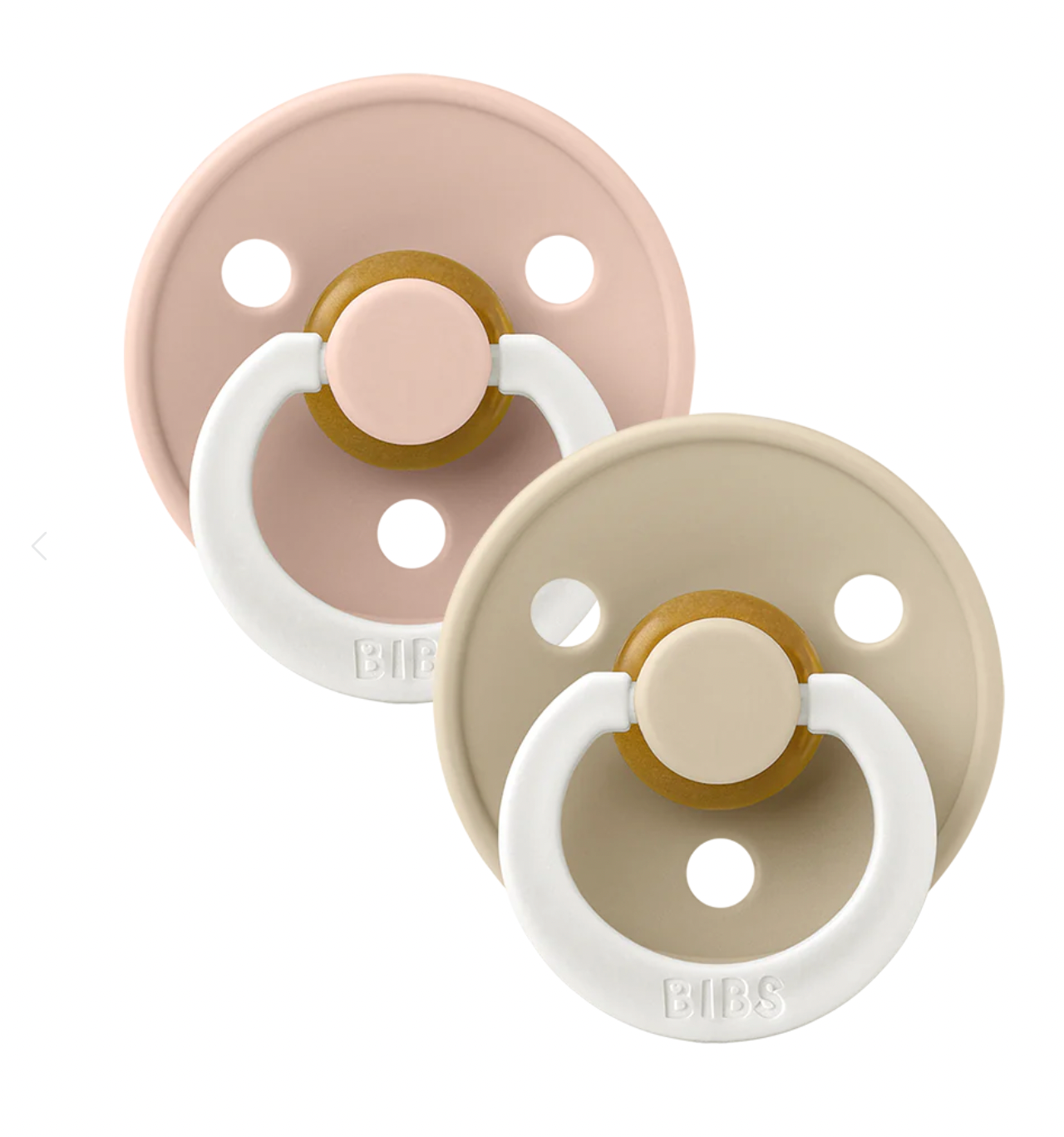 BIBS Colour Soother Double Pack - GLOW - Assorted (Anatomical/Natural Rubber)