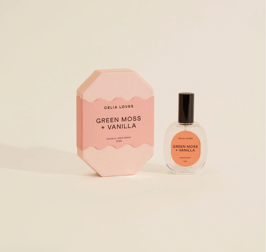 Celia Loves Green Moss & Vanilla Room Spray 50ml