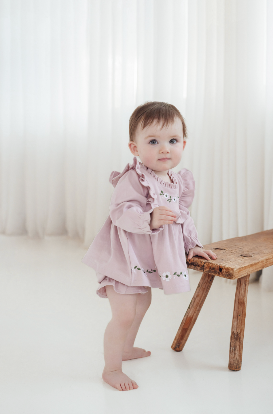 Aster & Oak Dress & Bloomer Set