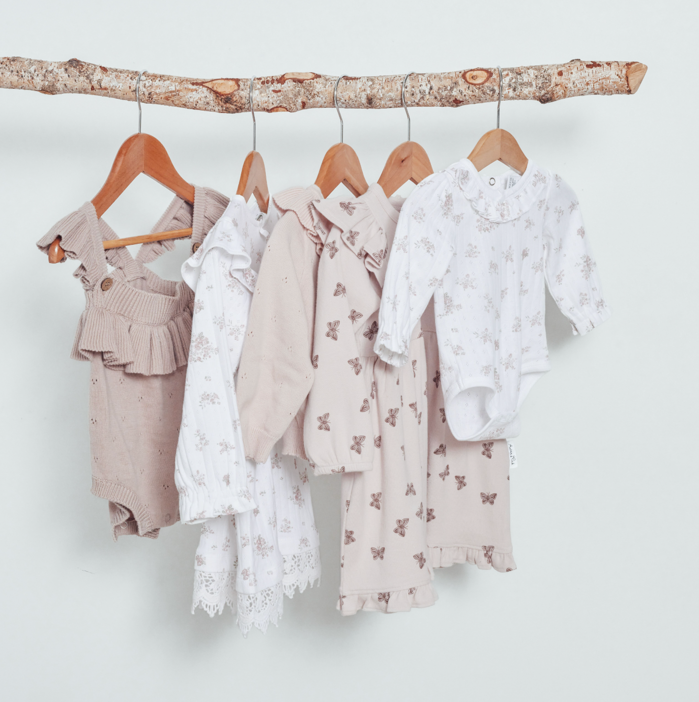 Aster & Oak Posie Floral Flutter Onesie