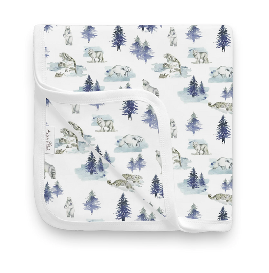 Aster & Oak Snow Animals Baby Wrap