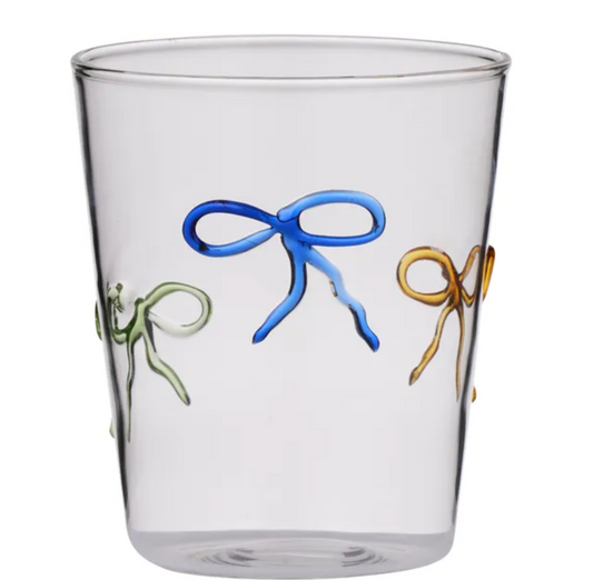 Coast to Coast Bow Glass Tumbler 8x10cm
