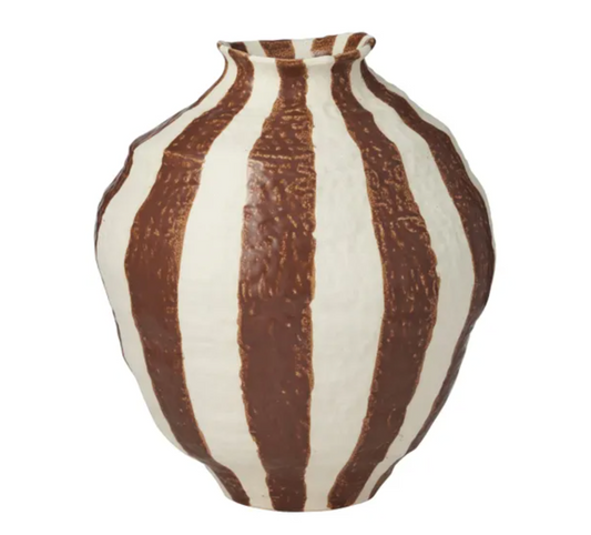 Coast to Coast Rayas Ceramic Vase 33x38cm Tan
