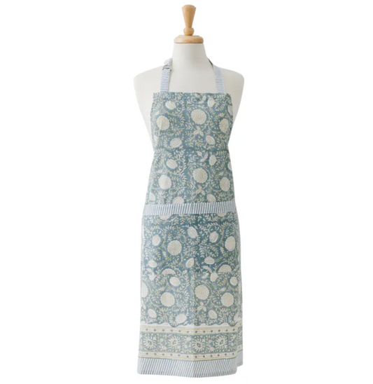 Coast to Coast Anjali Cotton Block Apron 70x90cm Blue