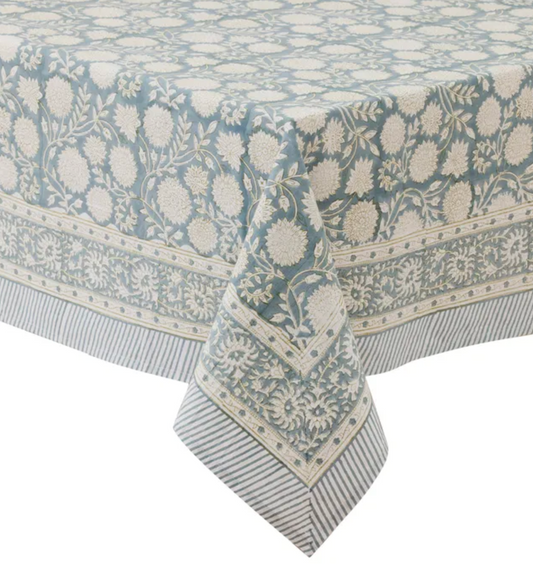 Coast to Coast Anjali Cotton Block Tablecloth 150x220cm