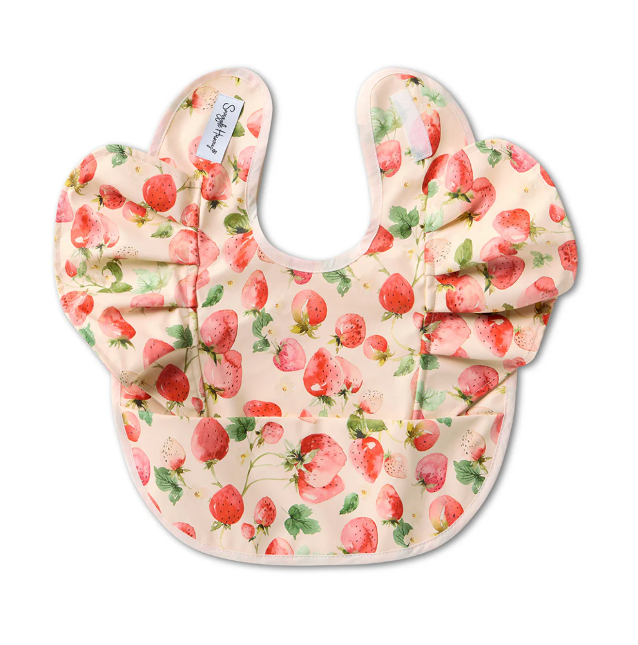 Snuggle Hunny Strawberry Frill Snuggle Bib
