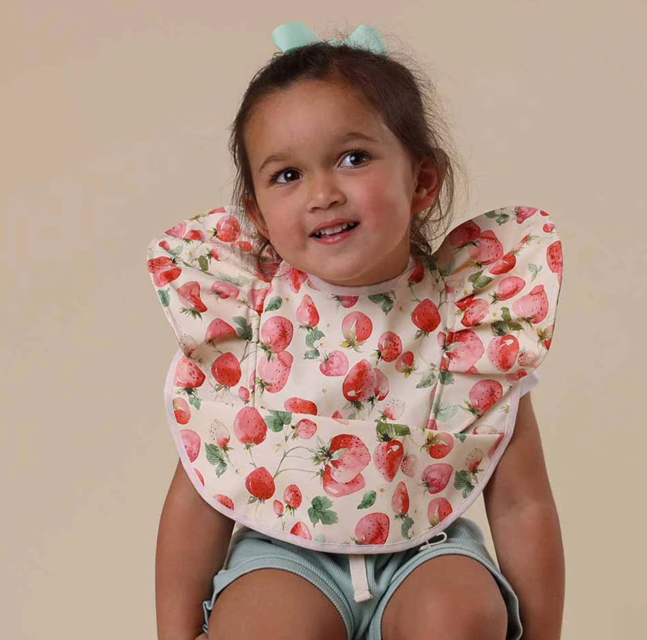 Snuggle Hunny Strawberry Frill Snuggle Bib