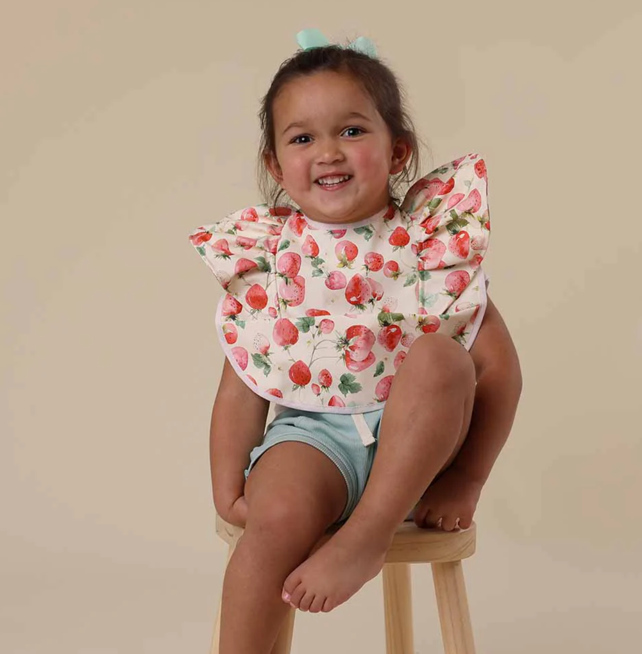 Snuggle Hunny Strawberry Frill Snuggle Bib