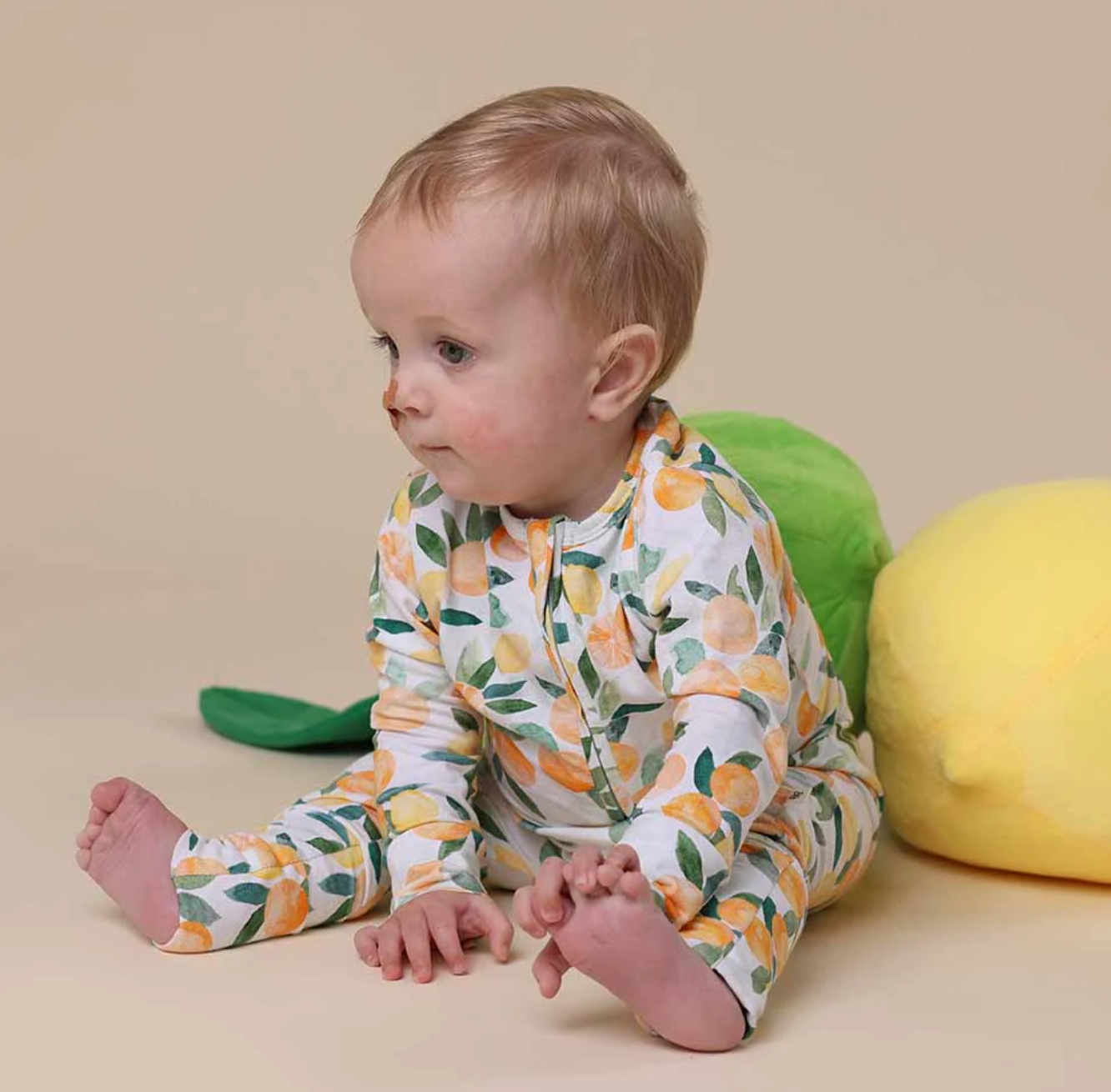 Snuggle Hunny Citrus Squeeze Organic Snugglesuit Convertible Romper