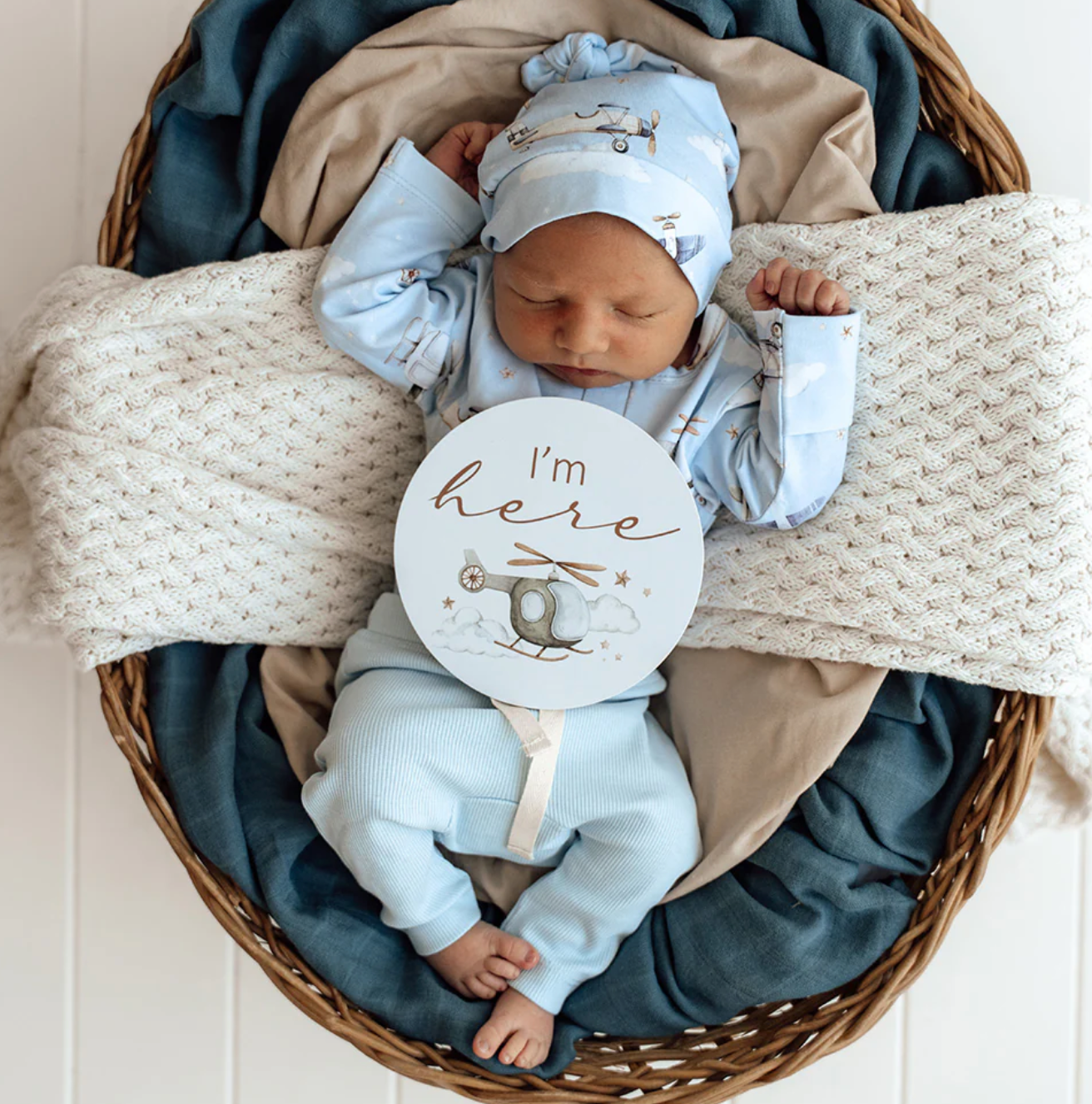 Snuggle Hunny Taking Flight & Pebble Reversible Milestone Cards