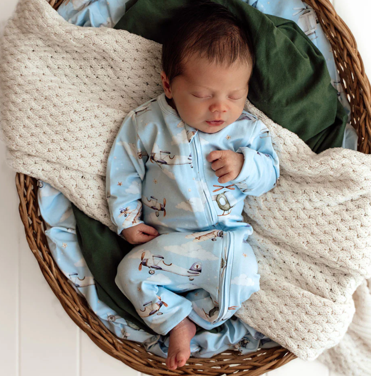 Snuggle Hunny Taking Flight Organic Snugglesuit Convertible Romper