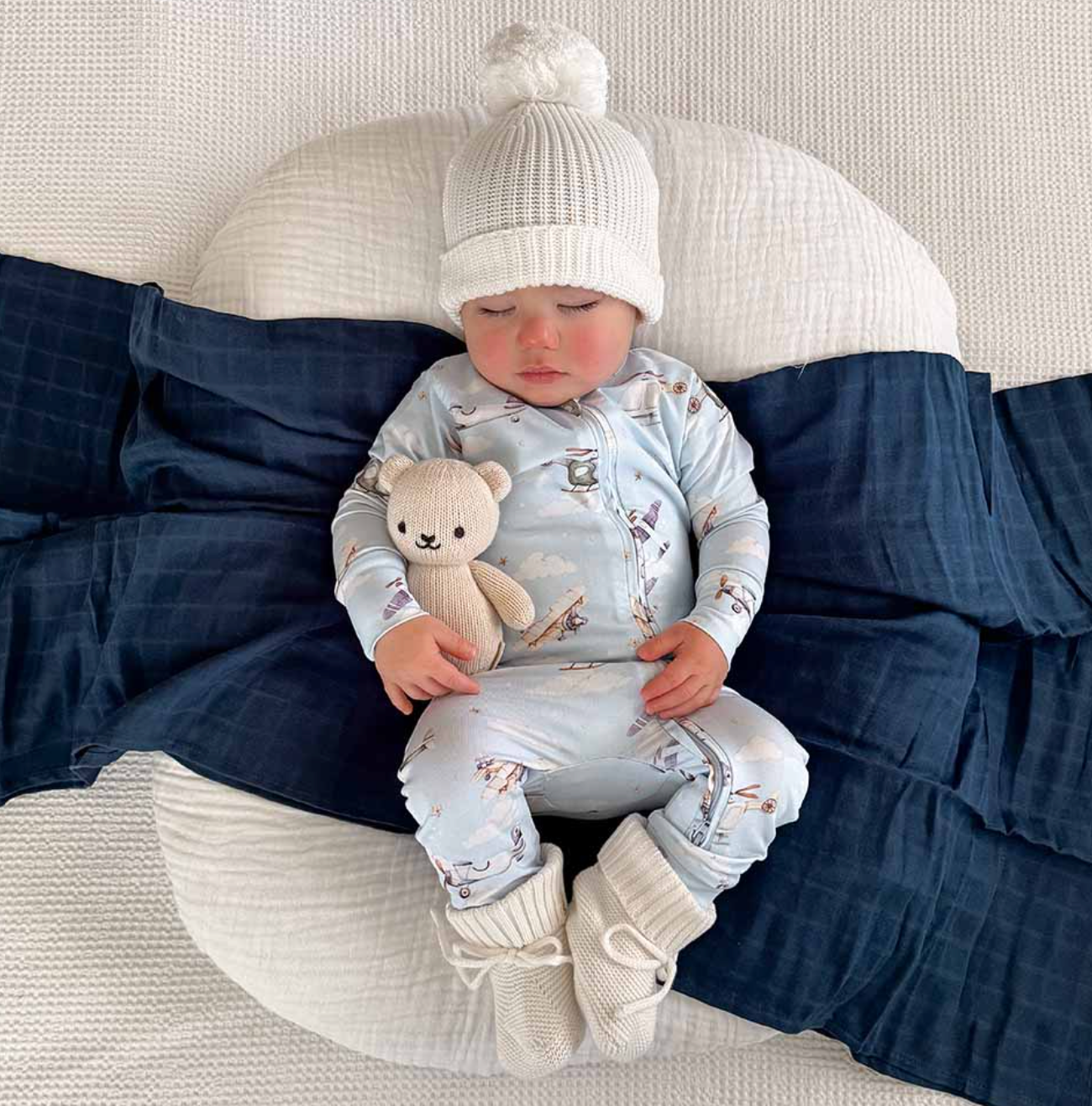 Snuggle Hunny Taking Flight Organic Snugglesuit Convertible Romper