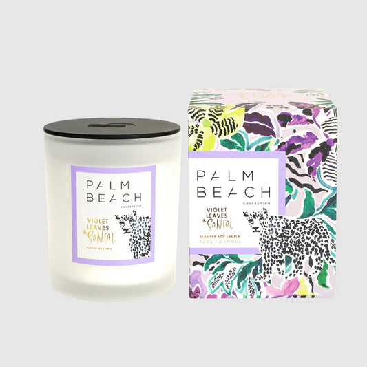 Palm Beach Collection Violet Leaves & Santal 420g Standard Candle