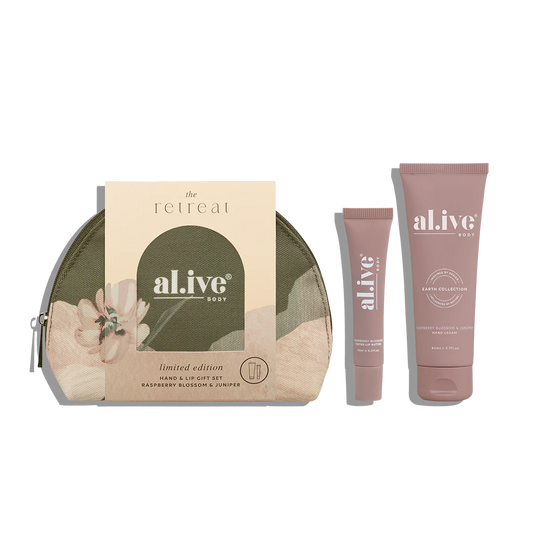 Al.ive Body The Retreat Hand & Lip Gift Set - Raspberry Blossom & Juniper