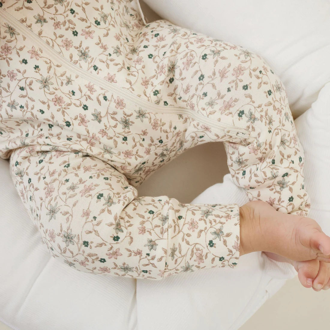 Aster & Oak - Winter Floral Zip Romper