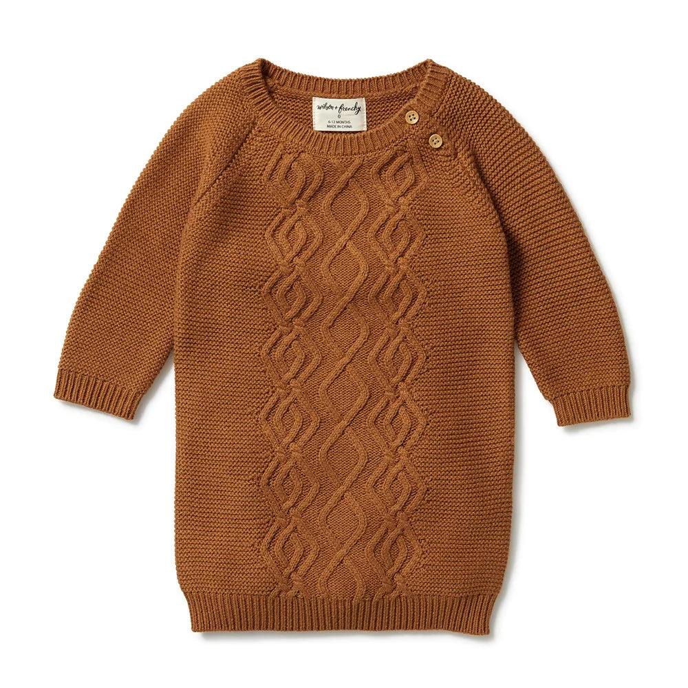 Wilson & Frenchy Knitted Cable Dress Spice