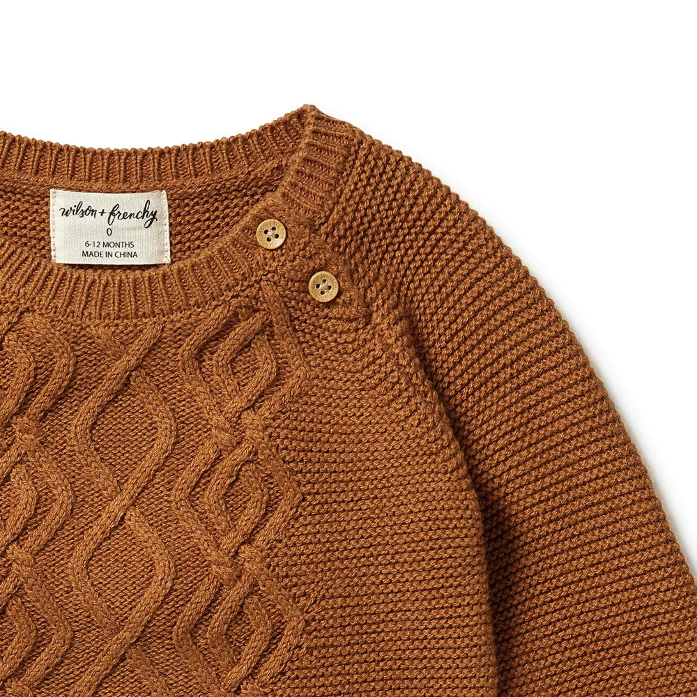 Wilson & Frenchy Knitted Cable Dress Spice