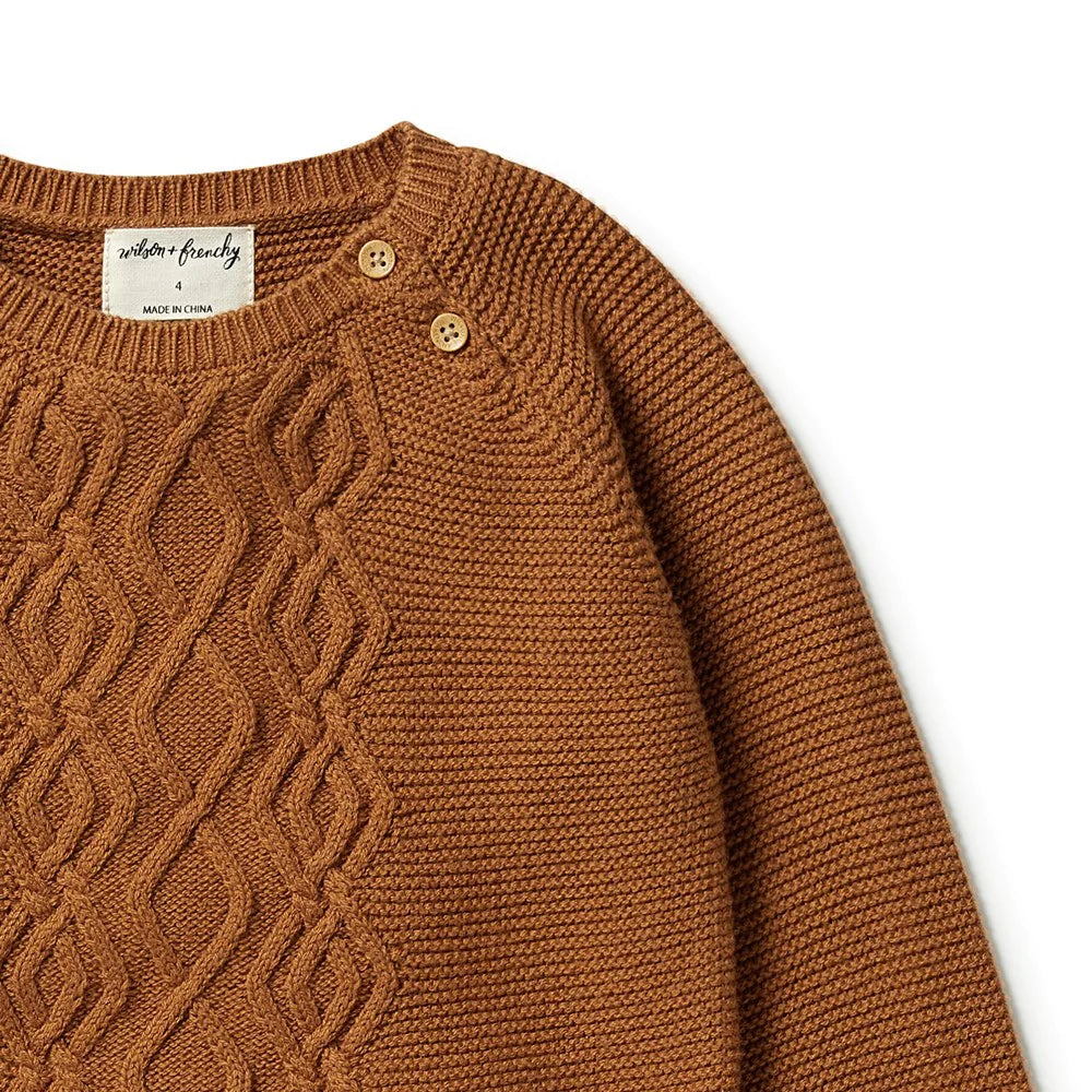 Wilson & Frenchy Knitted Cable Dress Spice