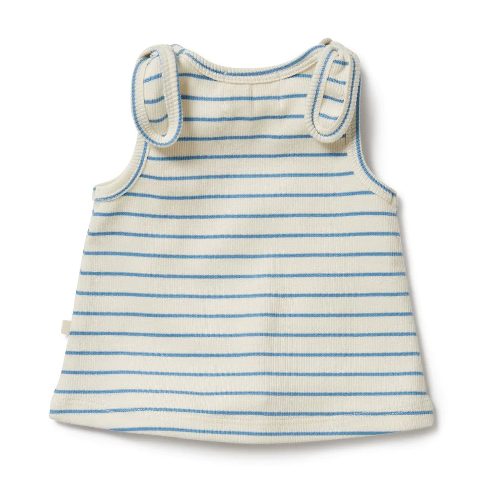 Wilson & Frenchy Petit Blue Organic Tie Singlet