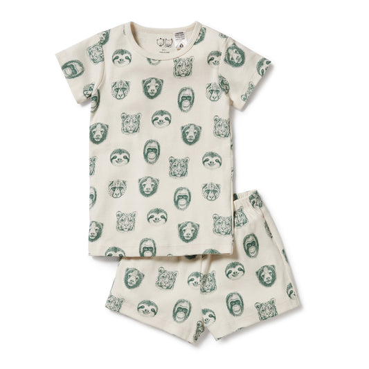 Wilson & Frenchy Hello Jungle Organic Short Sleeve Pyjamas