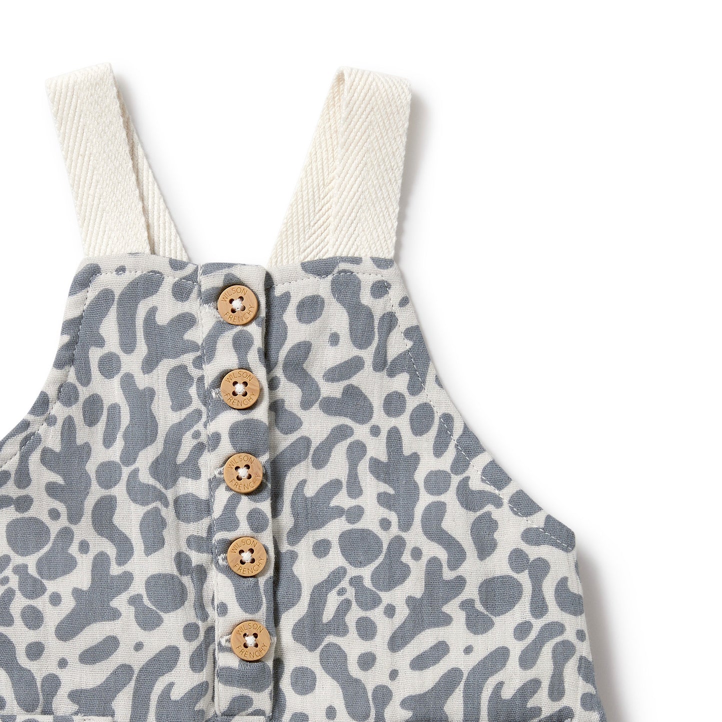 Wilson & Frenchy Blue Coral Organic Crinkle Overall