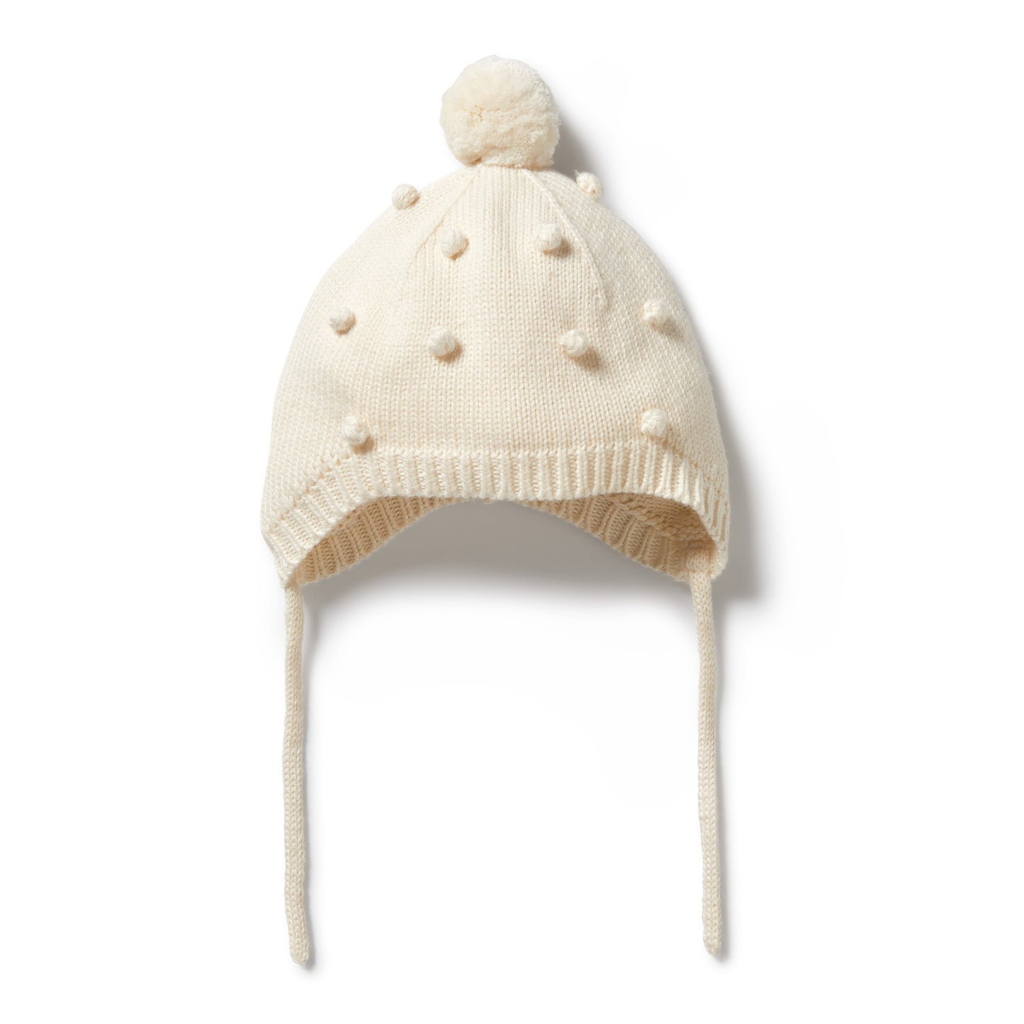 Wilson & Frenchy Knitted Pointelle Bonnet Ecru