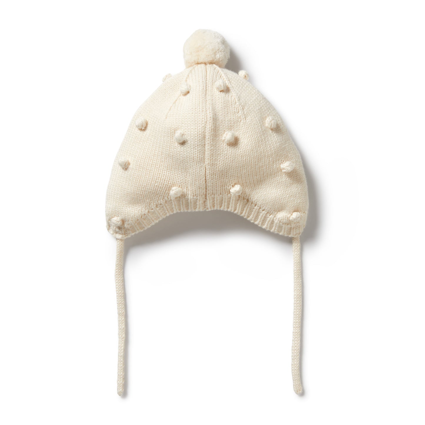 Wilson & Frenchy Knitted Pointelle Bonnet Ecru