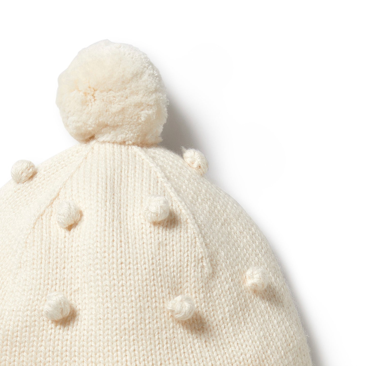 Wilson & Frenchy Knitted Pointelle Bonnet Ecru