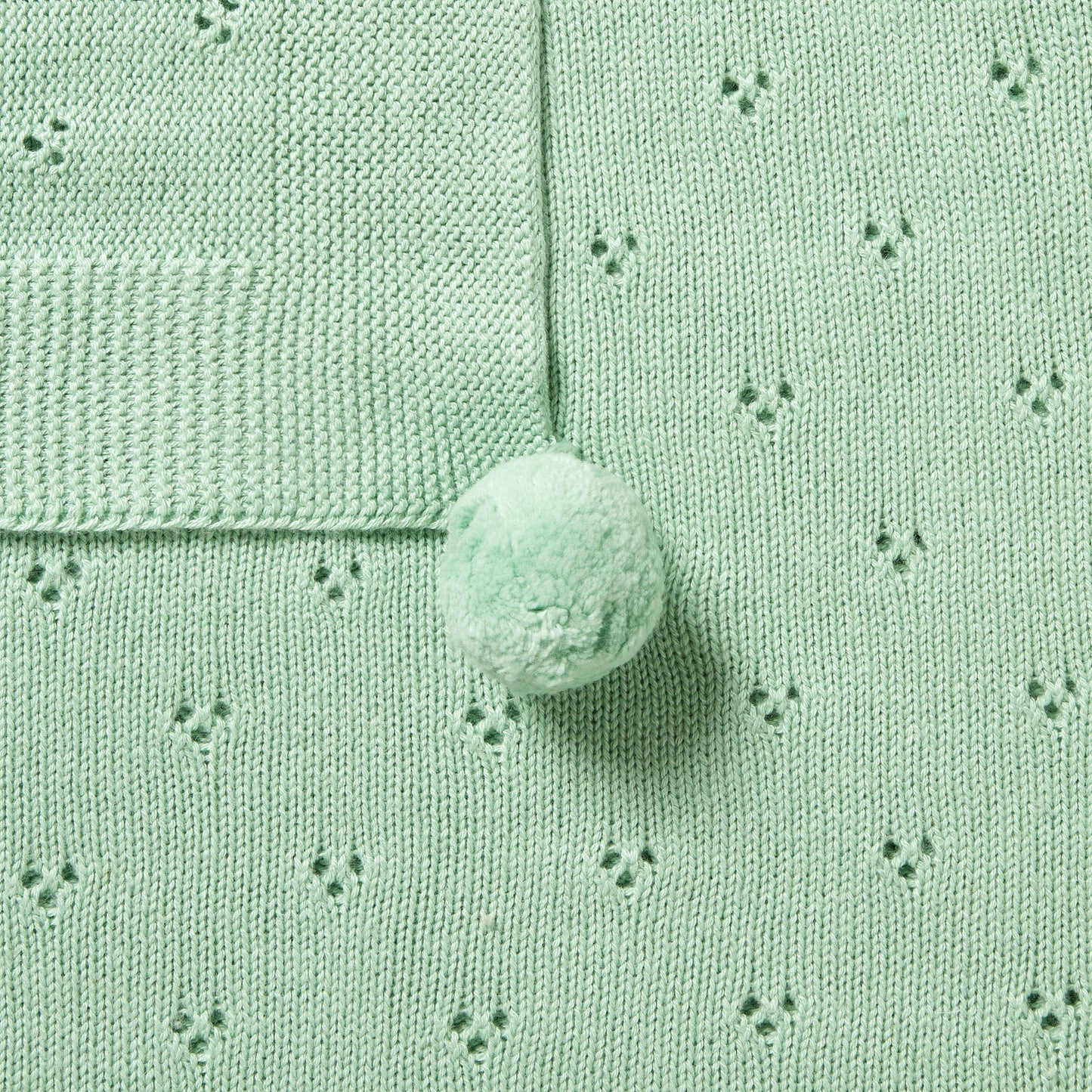 Wilson and Frenchy - KNITTED POINTELLE BLANKET - MINT GREEN