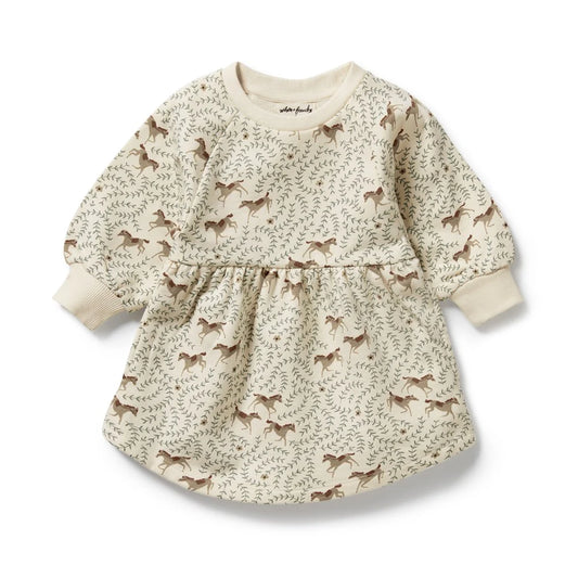 Wilson & Frenchy Trixie Horse Organic Terry Sweat Dress