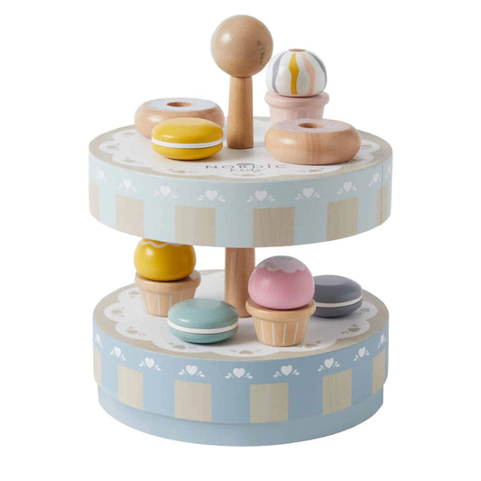 Nordic Kids Wooden Cake Stand Set