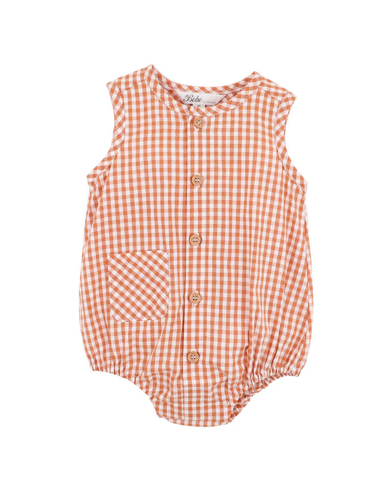 Bebe Harlan Check Bodysuit