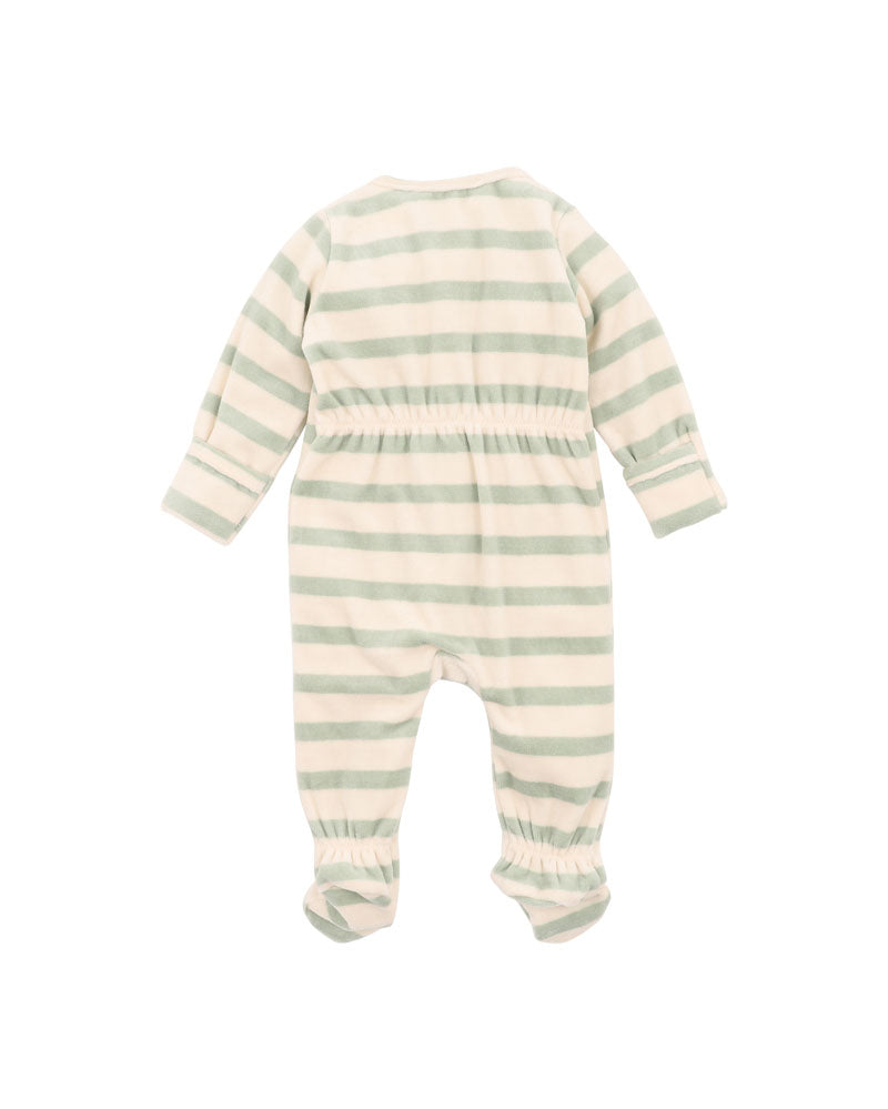 Bebe Isaac Stripe LS velour Onesie