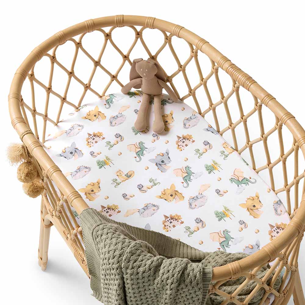 Snuggle Hunny Dragon Organic Bassinet Sheet / Change Pad Cover