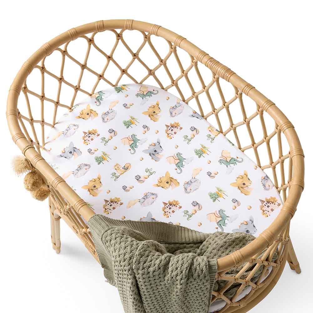 Snuggle Hunny Dragon Organic Bassinet Sheet / Change Pad Cover