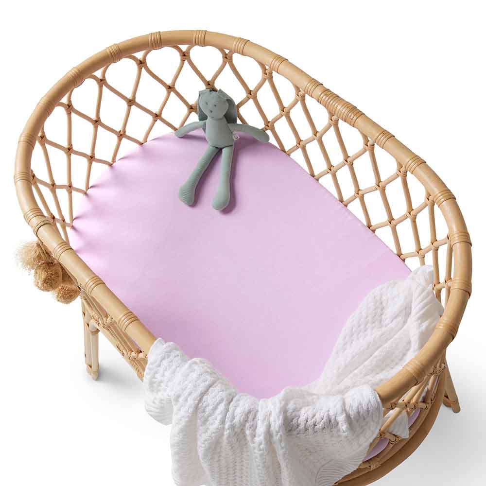 Snuggle Hunny Lilac Bassinet Sheet / Change Pad Cover