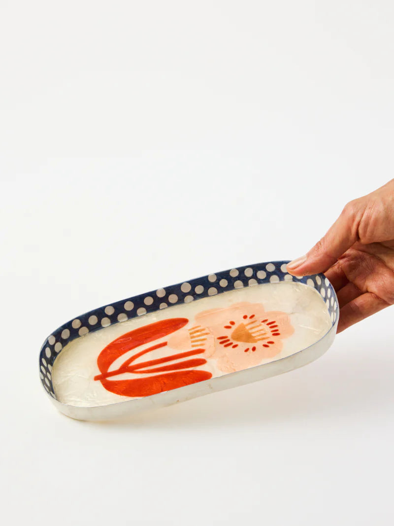 Jones & Co Paradis Pink Flower Tray