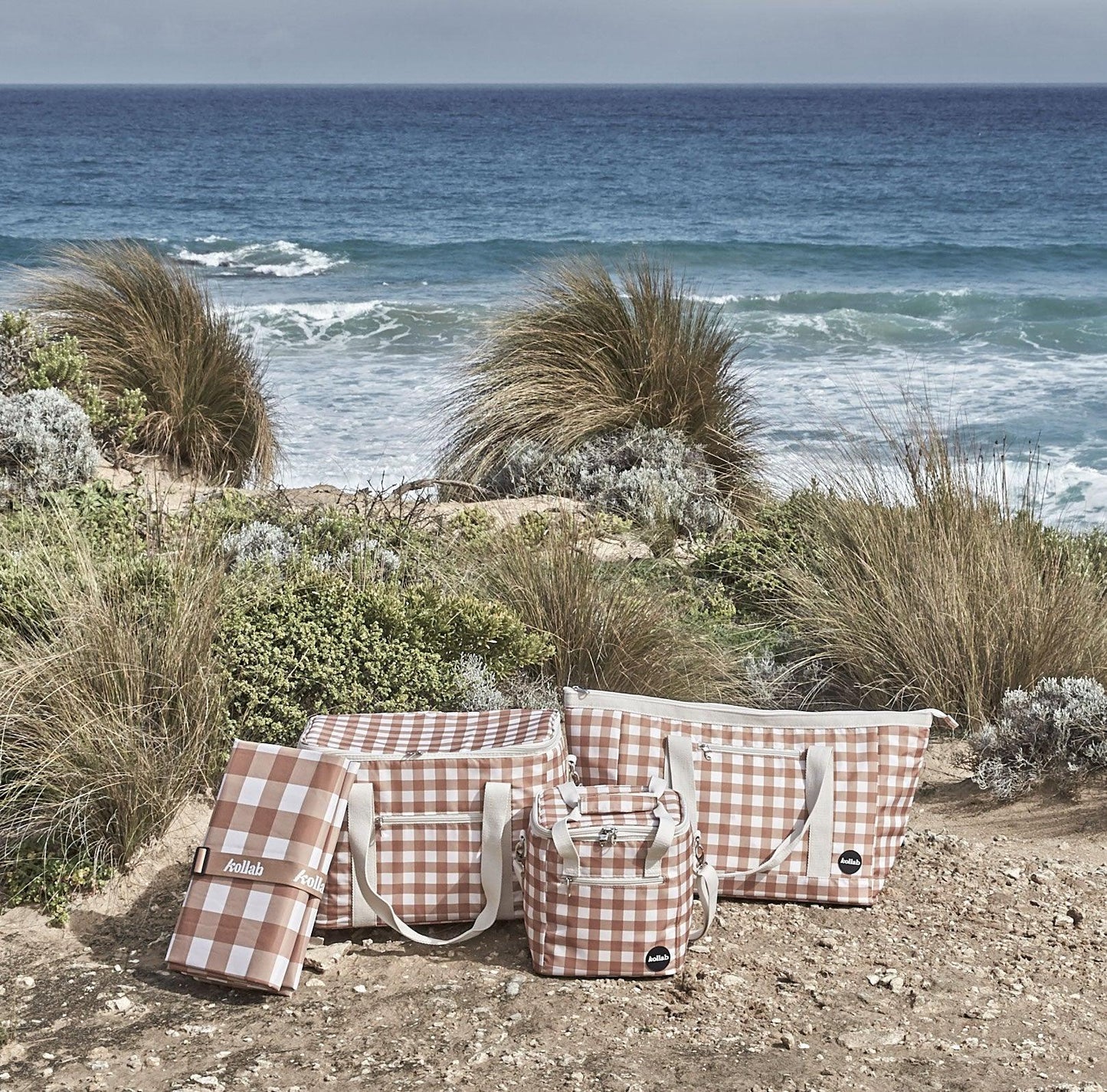 Kollab Picnic Bag - Clay Check