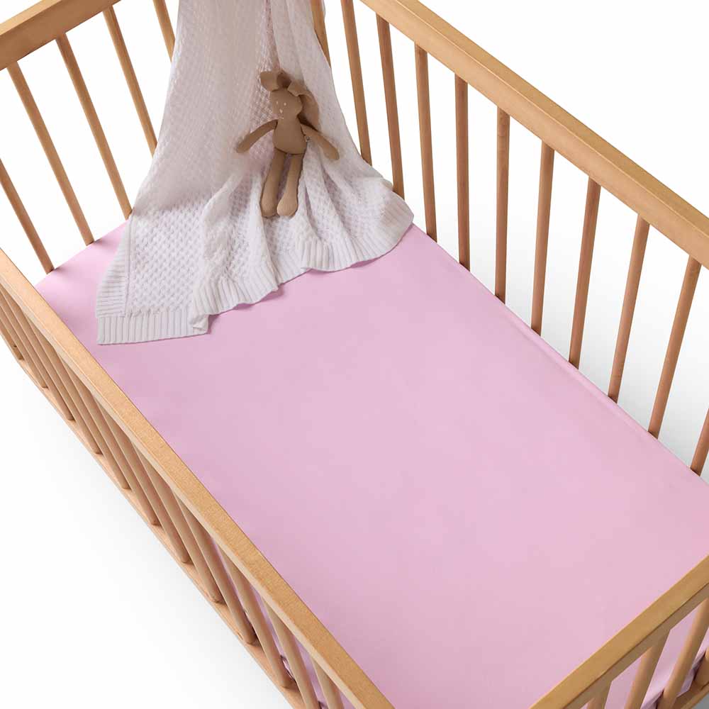 Snuggle Hunny Lilac Organic Fitted Cot Sheet