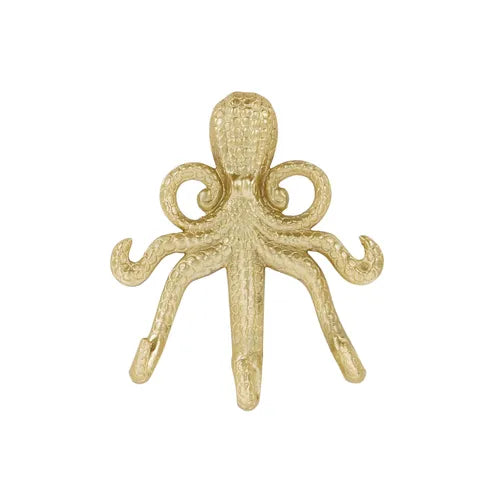 Coast to Coast Octo Metal Wall Hook 16.5x19cm Gold