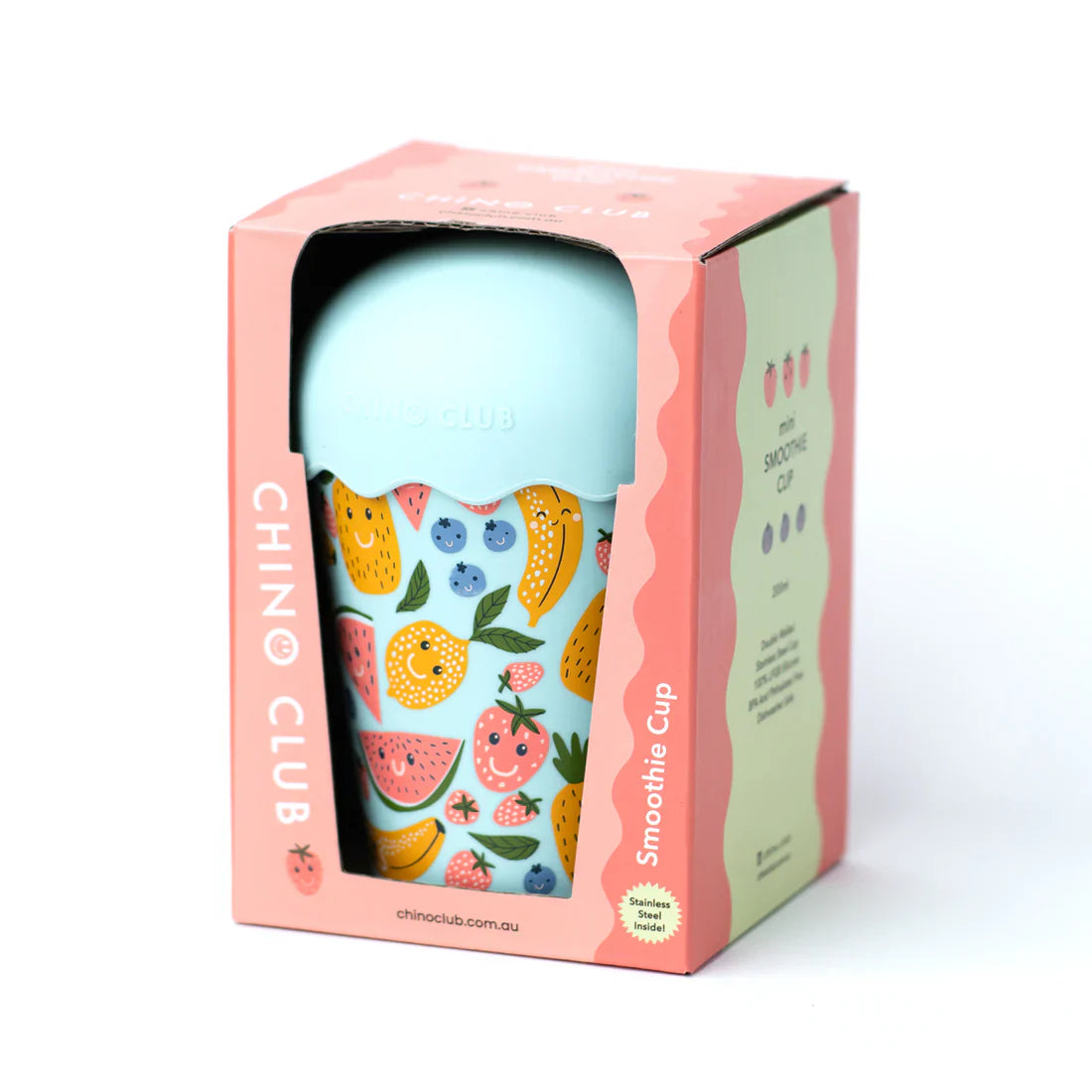 Chino Club - Fruits Blue Mini Smoothie Cup & Straw 200ml
