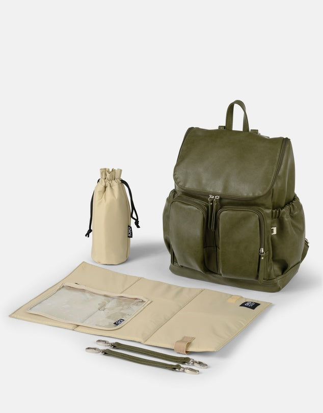 Oi Oi-Signature Nappy Backpack - Vegan Leather