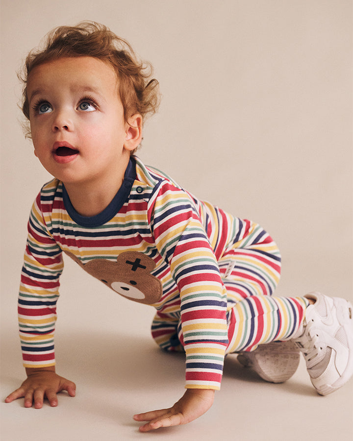 Huxbaby Huxbear Romper Vintage Stripe