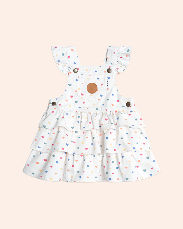 Huxbaby I Heart Cake Pinafore Dress