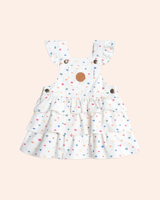 Huxbaby I Heart Cake Pinafore Dress