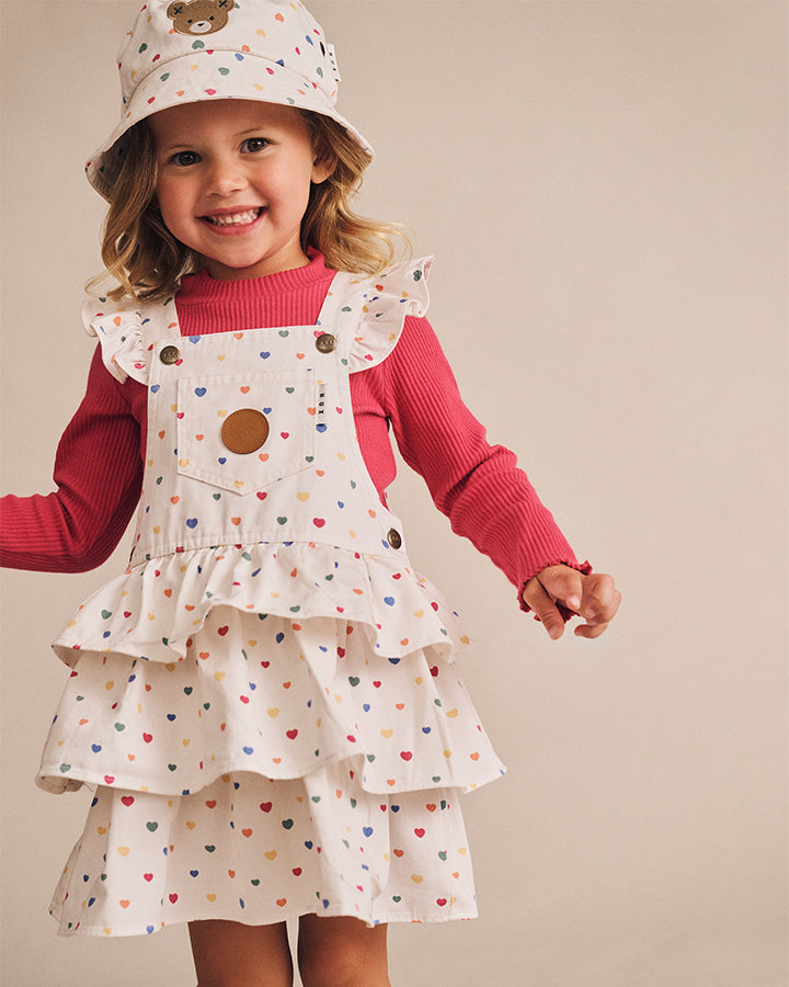 Huxbaby I Heart Cake Pinafore Dress