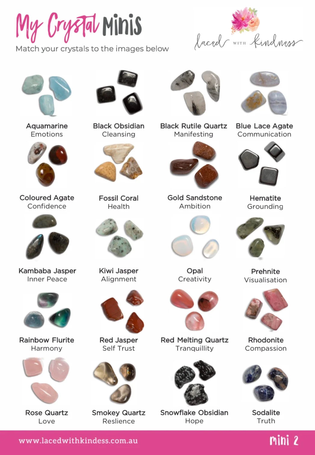 Laced with Kindness Crystal Sorting Kit