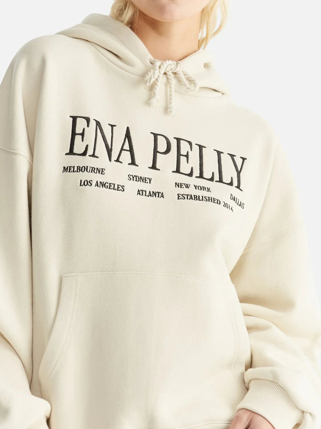 Ena Pelly Greta Oversized Hoodie Studio Bone