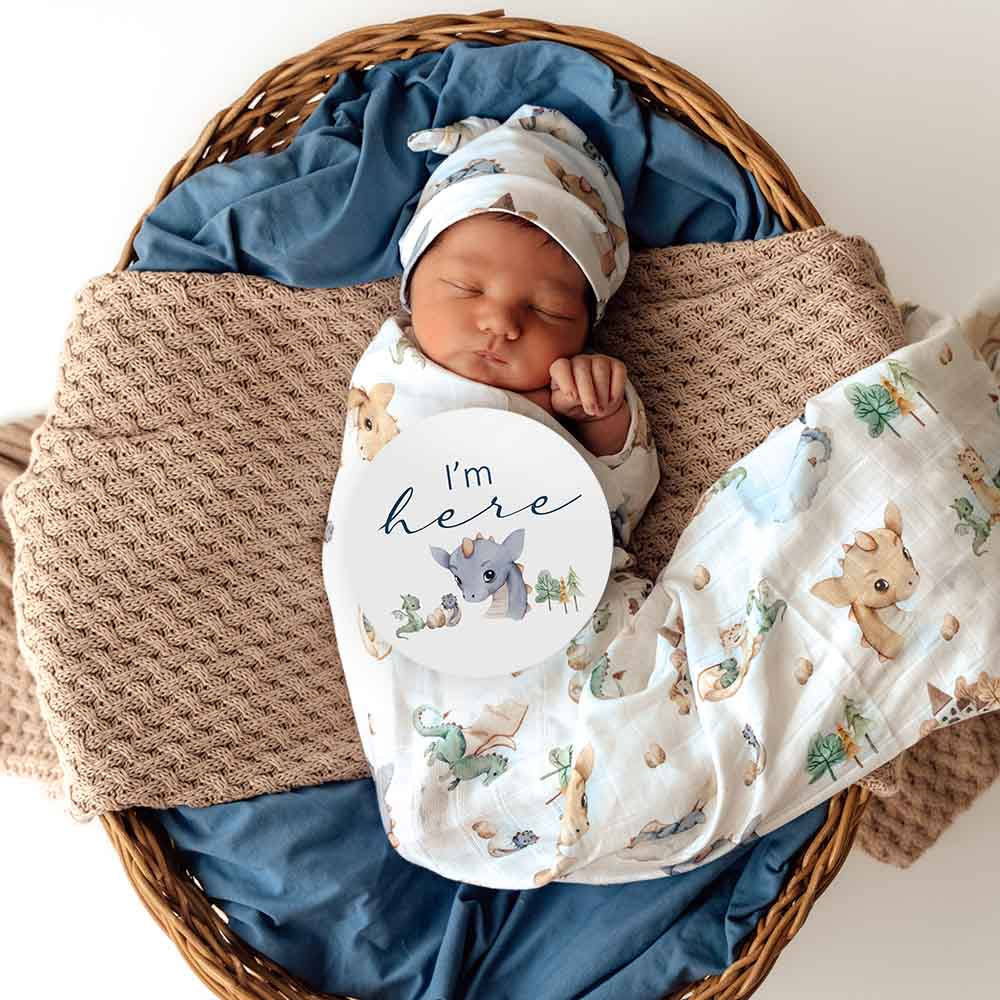Snuggle Hunny Dragon - Organic Muslin Wrap