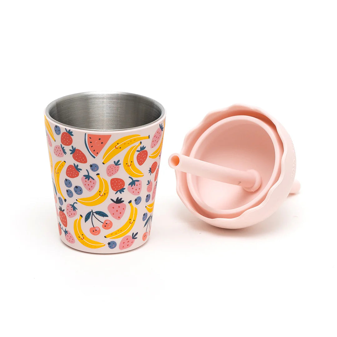 Chino Club - Fruits Pink Mini Smoothie Cup & Straw 200ml